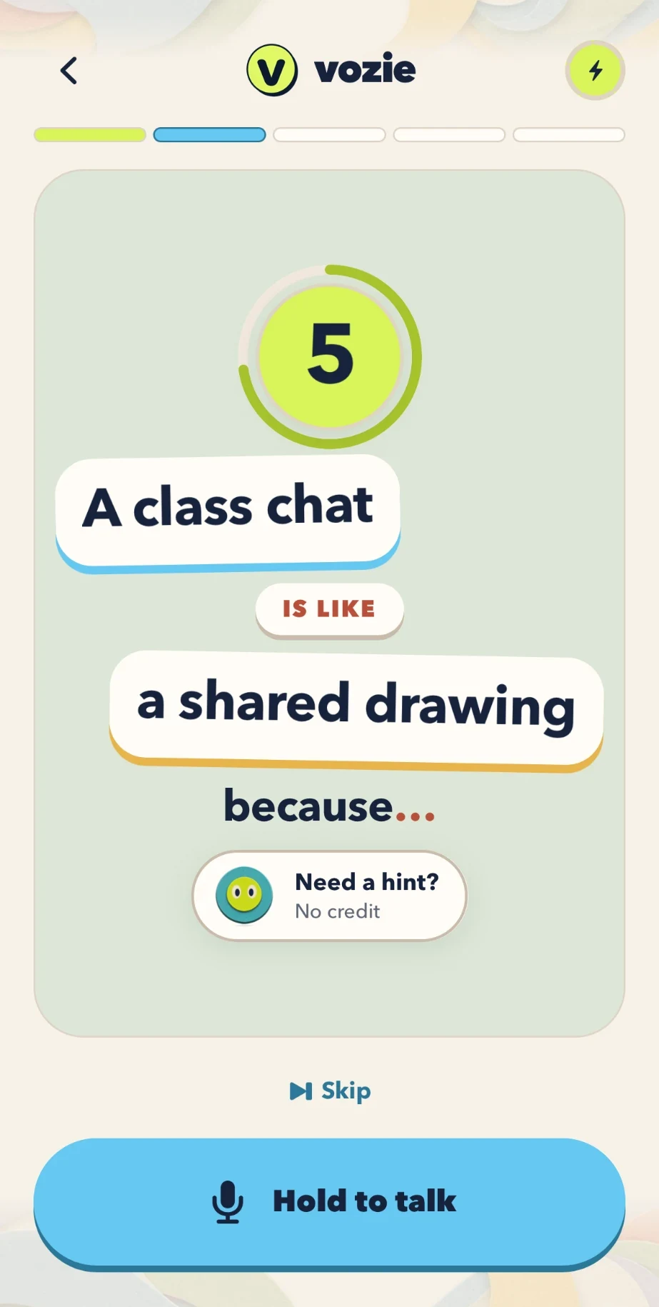 Improv Analogies prompt: A class chat is like a shared drawing because…